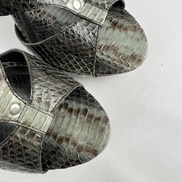 Ash Womens Gray Snake Gladiator Platform Sandals Strappy Heels size EU 40 US 10 - Picture 8 of 16